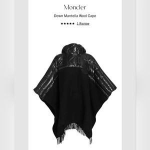 Moncler Down Mantella Wool Cape